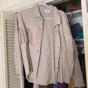 Canvas boho fringe jacket / shirt!